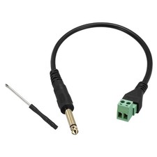 6.35mm Mono Audio Male Jack to AV 2 Pin Screw Terminal picture