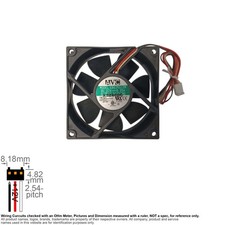 Fan Axial Muffin Cooling DC 12V  80mm 80x80x25 AVC C8025S12M ZP 0.25A picture