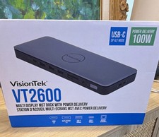 VisionTek VT2600 USB-C Docking Station 100W PD HDMI DP Ethernet USB 3.0 picture