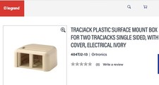 * Lot of 10* Legrand Ortronics Ivory SURFACE MOUNT BOX  TRACJACK OR-404TJ2-13 picture