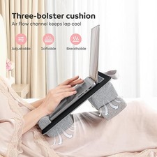 GIPSOT Adjustable Laptop Lap Desk, Lap Desk with Cushion, Storage Function, - picture