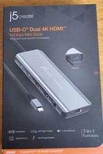 j5create 4K60 Elite USB Type-C Triple-Monitor Mini Dock - (JCD398) Windows&MacOS picture