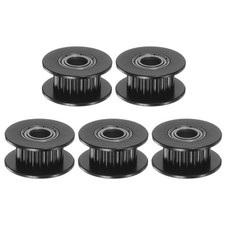 5pcs 2GT Idler Pulley 20 Teeth 5mm Bore 18mm Dia. 6mm Width Belt, Black picture