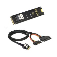 NFHK NGFF M-Key NVME to SFF-8654 Card Adapter and U.2 SFF-8639 PCIe SSD Cable picture