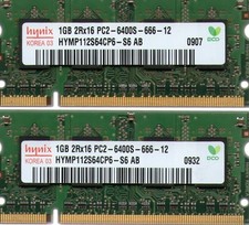 NEW 2GB 2x 1GB Kit Dell Inspiron 6400 640m 9400 DDR2 Laptop/Notebook RAM Memory picture