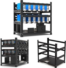 MC036 Fit 12 GPU Test Bench, Local LLM AI Computer Case, Crypto Mining Rig Frame picture
