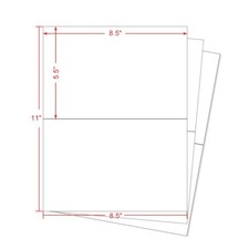 200 Premium Half Sheet Shipping Labels 8.5x5.5 Self Adhesive Blank Labels USA picture