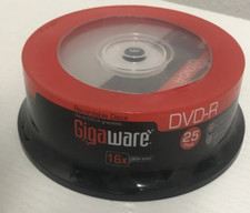 25-Pack Spindle Gigaware DVD-R 120Min VIDEO 4.7GB DATA 16X Speed Blank Discs NEW picture