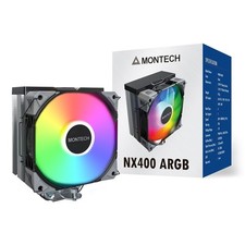 MONTECH NX400ARGBB NX400 ARGB CPU Air Cooler Single Tower, 4 Advanced Heat Pipes picture