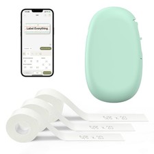 SUPVAN E10 Bluetooth Label Maker Machine with 3 Tapes, Green Bundle picture