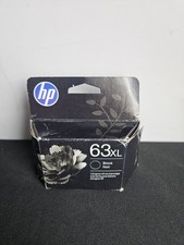HP 63XL Black Ink Cartridge Genuine OEM High Yield F6U64AN Warranty Oct 2027 picture