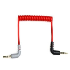 3.5mm TRS to TRRS SC7 Patch Cable for Rode i-Phone Smartphone 1/8 Right-Angle picture