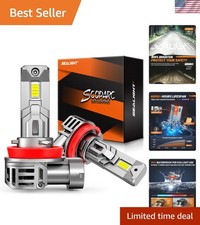 H11 Bulb, 50000LM 6500K Cool White with Cooling Fan, 1:1 Mini Size H8 H9 Fog ... picture