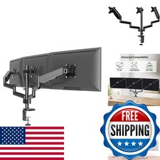 UPGRAVITY Gas Spring Triple Monitor Desk Mount For Screens Up To 27 Inch picture