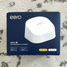 eero 6 Dual-Band Mesh Wi-Fi 6 Extender Add-On White 500 Mbps Q010111 picture