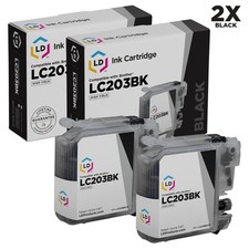 LD for Brother LC203 2pk HY Black J4320DW J4420 J4620 J5520 J5620 J5720 picture