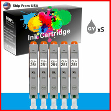 Compatible 5PK Canon CLI251XL GY Hi-Yield Grey Ink for MG5420 MG6320 MG7120 picture
