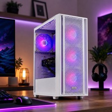 ARGB White Gaming Desktop i7 PC Up to 32GB RAM 1TB SSD RTX 3070 Win11 Wifi picture