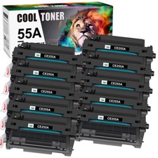 10 Pack 55A CE255A Toner Cartridge Compatible with HP LaserJet P3015d 3015n 3016 picture