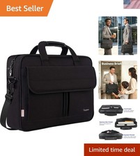 15.6-Inch Water-Repellent Laptop Briefcase with Multi-Compartment Design picture