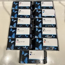 HP 70 Genuine Ink Cartridge Lot of 11 OEM Mixed Colors  2022-2023 SEALED  picture