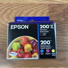 Genuine OEM Epson 200XL Black 200 Cyan Magenta Yellow T200XL-BCS EXPIRES 01/2029 picture