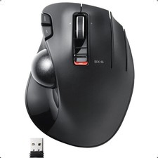 ELECOM EX-G Trackball Mouse, 2.4GHz USB Wireless, Ergonomic Design, Thumb Con... picture