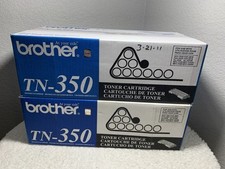 (2) Brother TN350 Black 2500 Pages Yield Laser Original Toner Cartridge picture