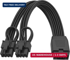 12VHPWR Cable Extension, 16 Pin(12+4) Female to Dual PCIe 8 Pin(6+2) Male GPU, P picture