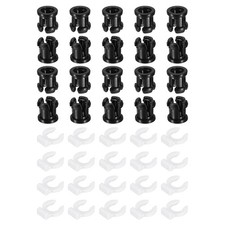 20 Set 3D Printer Tube Coupler Set Joint Connector 7.5mm OD x 4mm ID Black White picture