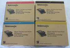 Tektronix Phaser 740 Toner Cartridge Set CMYK 016-1656-00 1657 1658 1659 Sealed picture