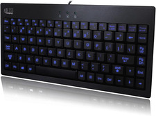 AKB-110EB - Slimtouch 110 3-Color Illuminated Mini Keyboard, 12 Inches, Black picture