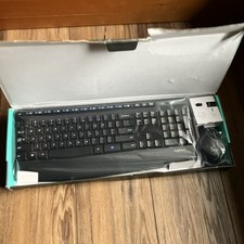 New Open Logitech Comfort MK345 Wireless Keyboard Mouse Combo USB Receiver BLACK picture