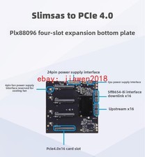 PLX88096 PCIe-4.0 Expansion Quad Card GPU baseboard 65mm wide SFF-8654 TO 4*PCIE picture