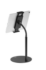 Tablet & Smartphone Floor Stand Black 360 Degrees Swivel Adjustable Height picture