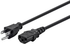 Monoprice Power Cord - NEMA 5-15P to IEC 60320 C13, 18AWG, 10A/1250W, 125V, 3-Pr picture