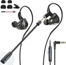 Wired Gaming Earbuds with Mic, Deep Bass in-Ear Headphones for PS5 PC Online ... picture