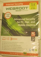Webroot Secure Anywhere Anti Virus  PC MAC Mobile Android IOS NEW SEALED picture