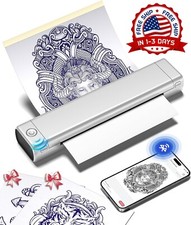 Impresora de plantillas de tatuaje Bluetooth,máquina de tatuaje térmica portátil picture