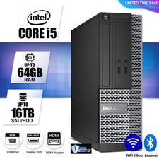 DELL Desktop Computer PC i5, up to 64GB RAM 16TB SSD/HDD, Windows 10/11, WiFi BT picture