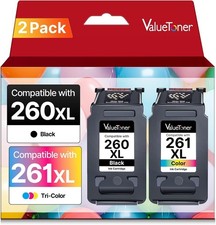 2PK Compatible PG-260XL CL-261XL Ink Cartridges For Canon Pixma TS6420a TS6400 picture