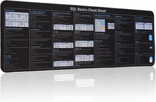SQL Mousepad, SQL Cheat Sheet Mouse Pad, Large Size Keyboard Desk Mat, Tips Gift picture
