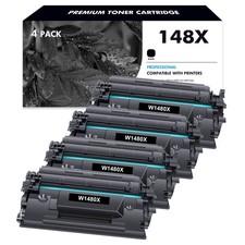 1-4 High Yield Black Toner (WITH CHIP) For HP 148X W1480X LaserJet Pro 4001 4101 picture