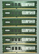 12GB 6x2GB CRUCIAL  PC3-10600E DDR3 ECC CT25672BA1339 SERVER WORKSTATION picture