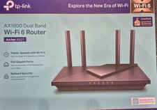 TP-LINK Archer AX21 Wi-Fi 6 AX1800 Dual-Band 4-Port EasyMesh WPA3 Black picture