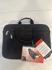 NWT Black Samsonite Classic PFT 2 Gusset Briefcase Adjustable Laptop System picture