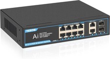 12-Port PoE Switch with 8 Gigabit RJ45 Ports - Smart Reliability for Home/Office picture