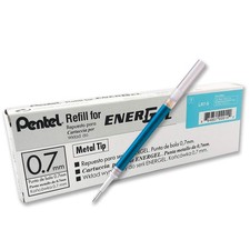 Pentel Refill Ink For EnerGel and Lancelot Gel Pen, (0.7mm) Metal Tip, Sky Blue picture