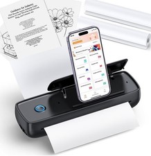 Alinayee Portable Thermal Printer, Wireless & Bluetooth Mini Inkless Printer picture