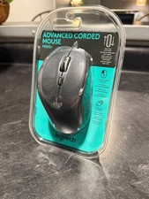 SEALED Logitech M500s Wired USB Optical Mouse 7-Button 4000 DPI Black picture